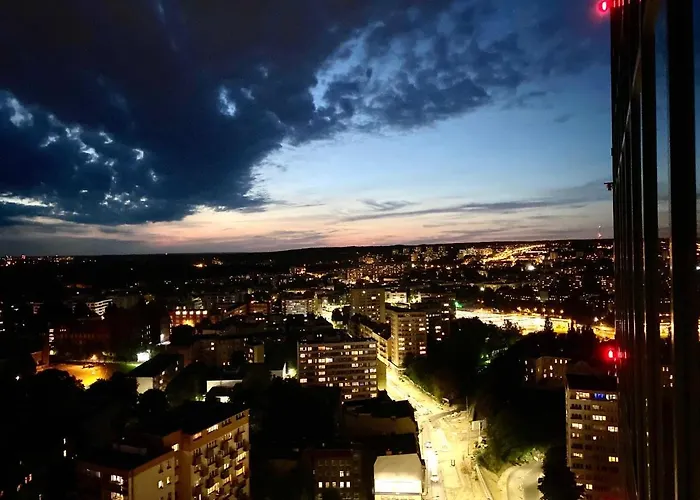 Апартаменты Luksusowy Z Widokiem, Basenem I Sauna Hanza Tower 19th Floor